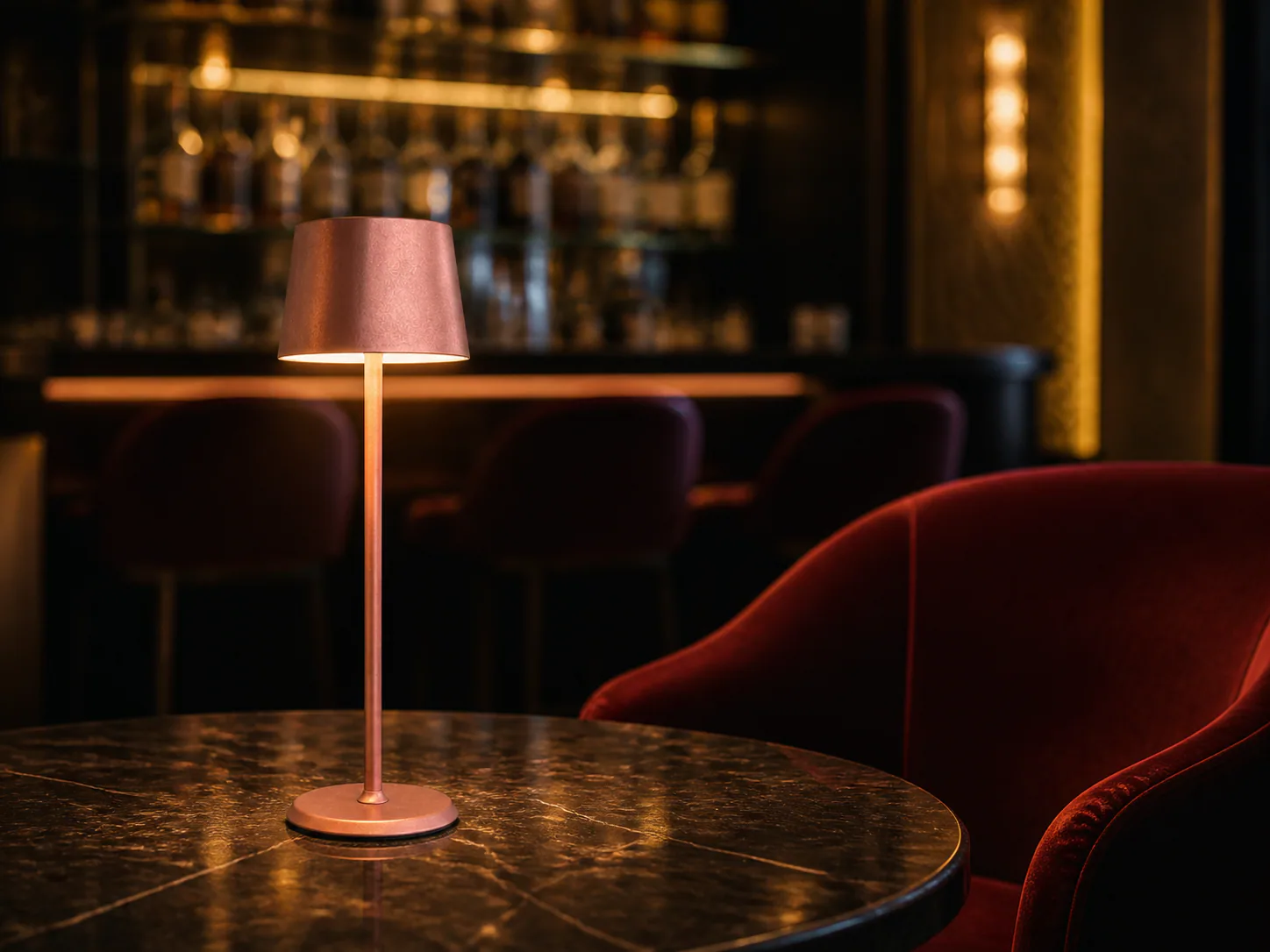 Caro Ruby Horeca Tafellamp 1 lamp + laadstation sfeerbeeld 11
