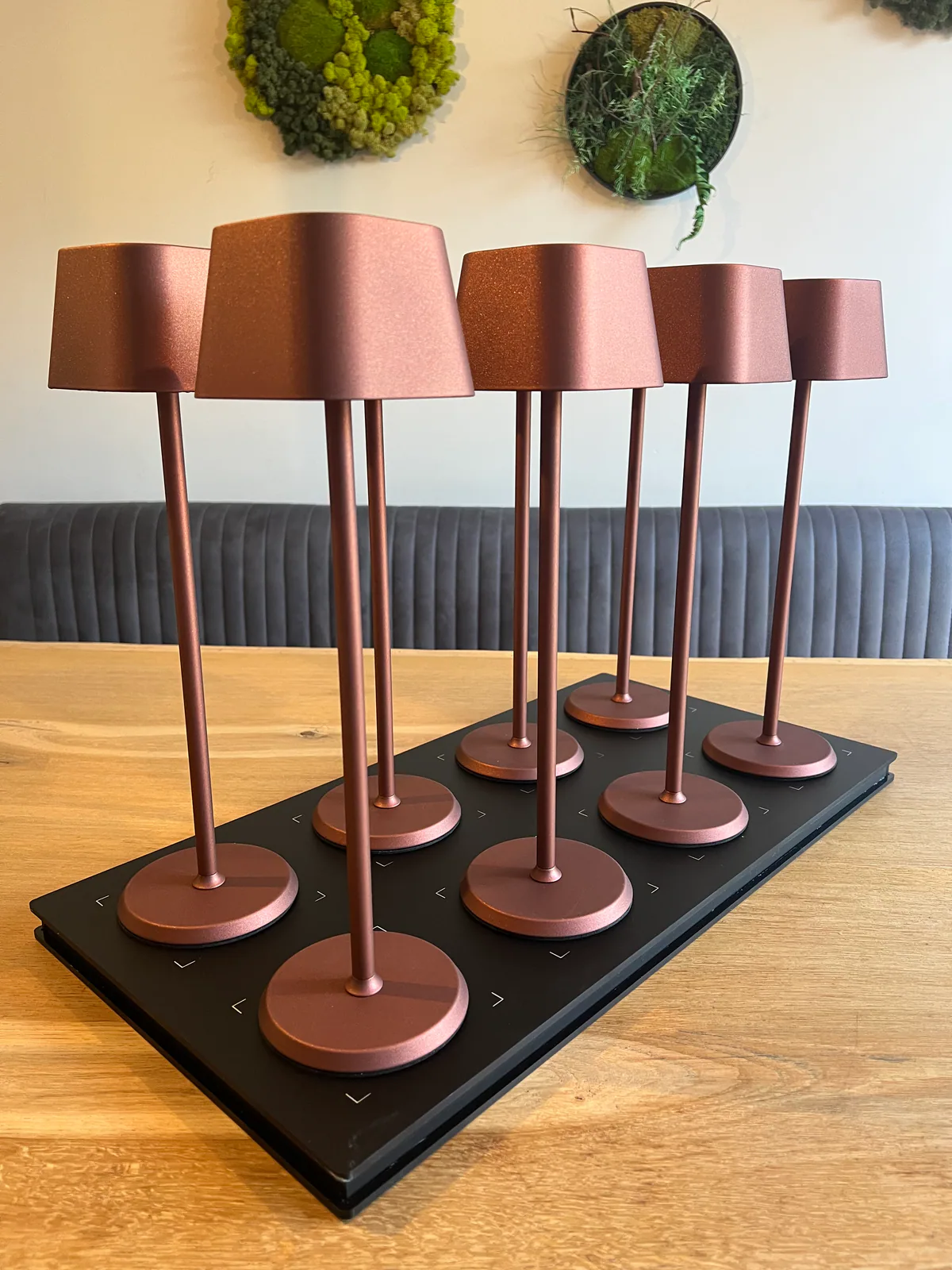 Caro Ruby Horeca Tafellamp 8 lampen + laadstation sfeerbeeld 5