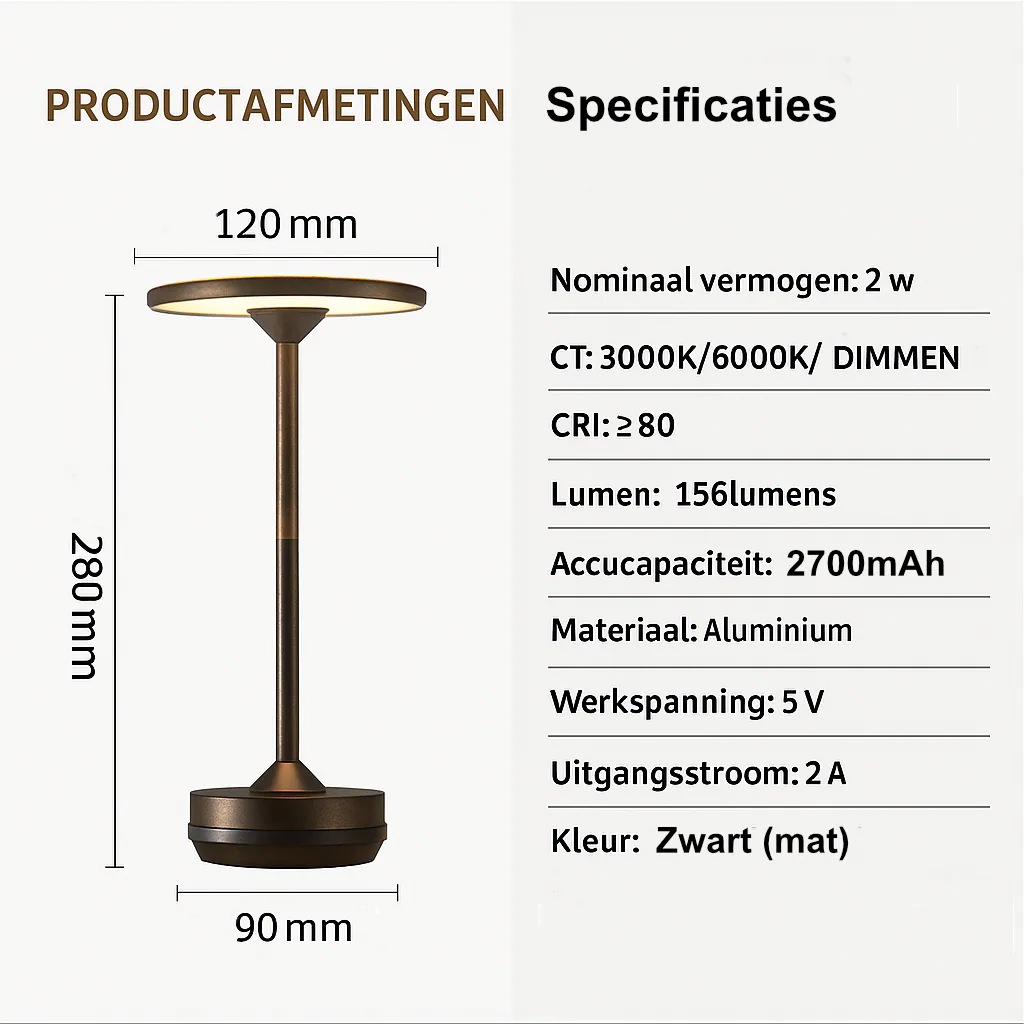 Eclips Tafellamp Grijs sfeerbeeld 5