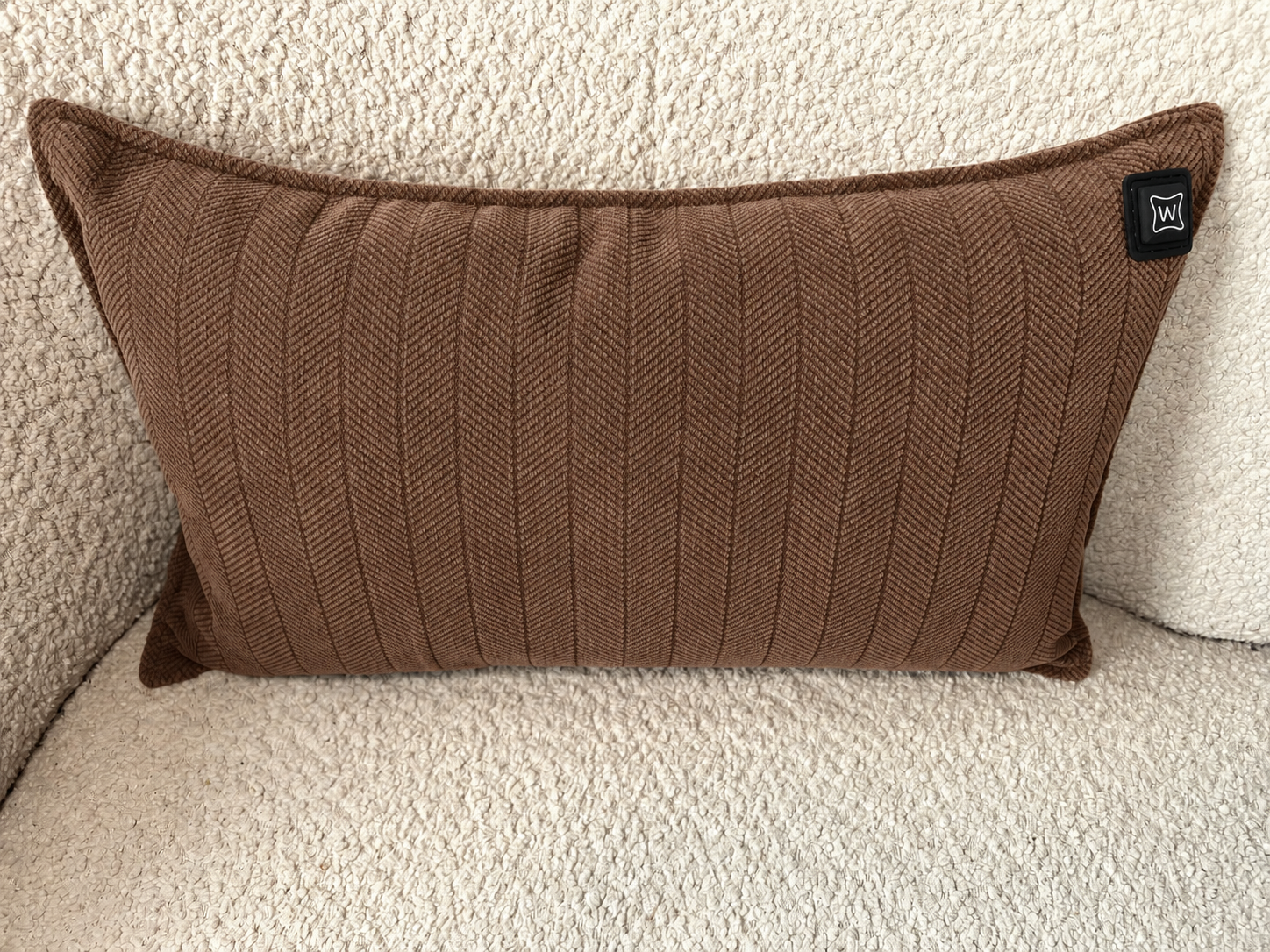 Bruin Warmpi chenille warmtekussen 50x30cm voor gerichte infraroodwarmte – Toon productfoto 3