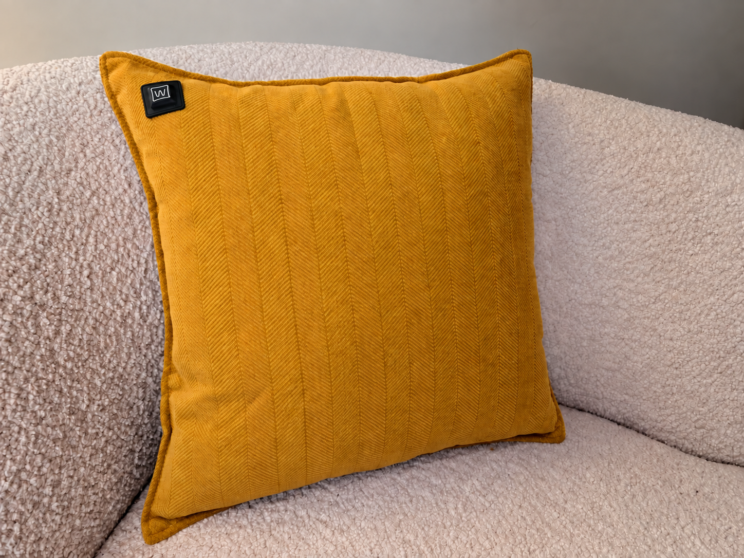 Warmpi Chenille Ockergelb 45x45cm Infrarot-Wärmekissen – Produktfoto 3 anzeigen
