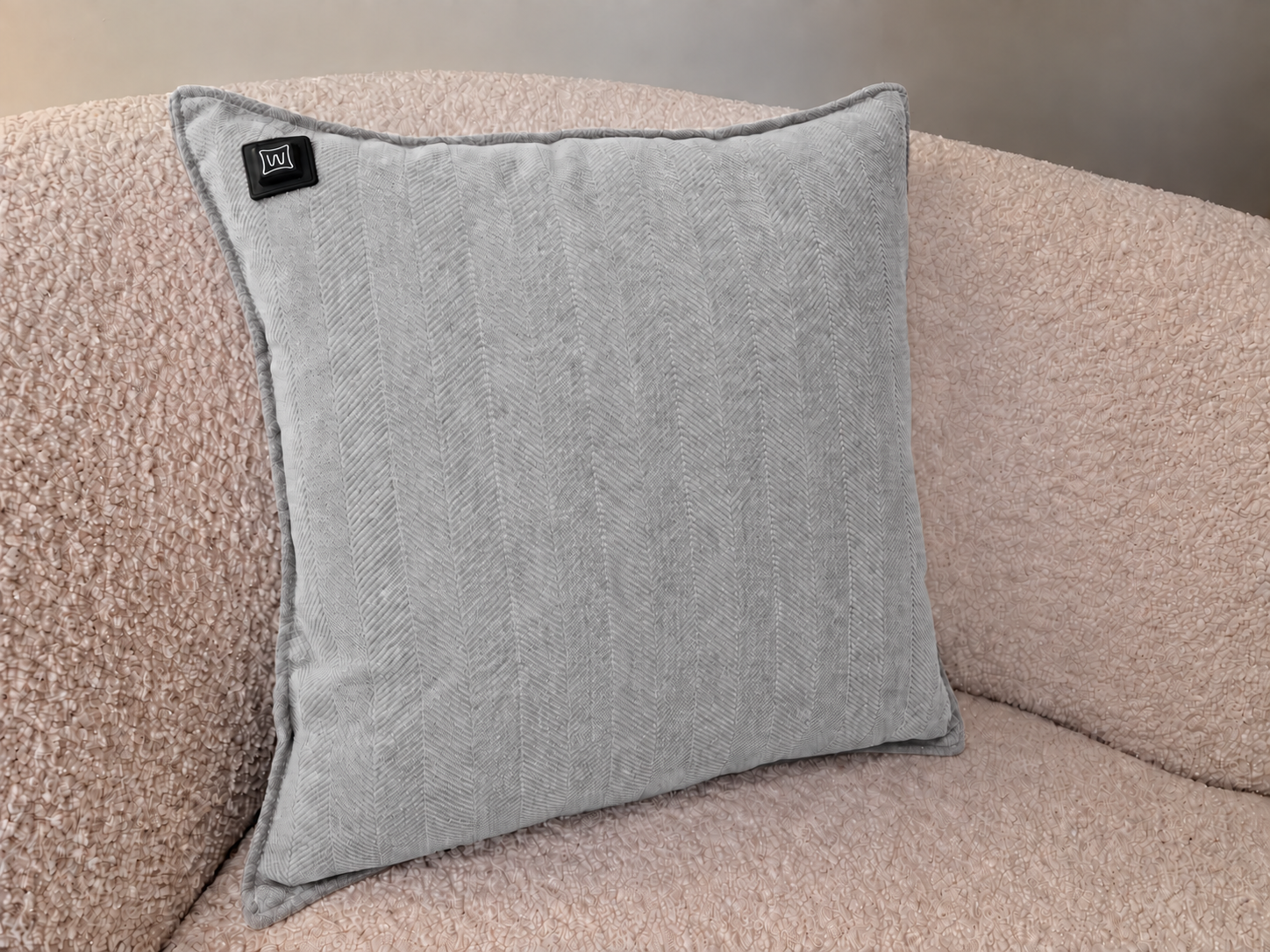 Warmpi Chenille Hellgrau 45x45cm Infrarot-Wärmekissen – Produktfoto 3 anzeigen