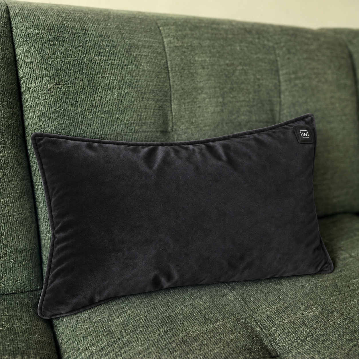 Zwart Warmpi fluweel warmtekussen 50x30cm met zachte velvet stof en infraroodwarmte – Toon productfoto 5