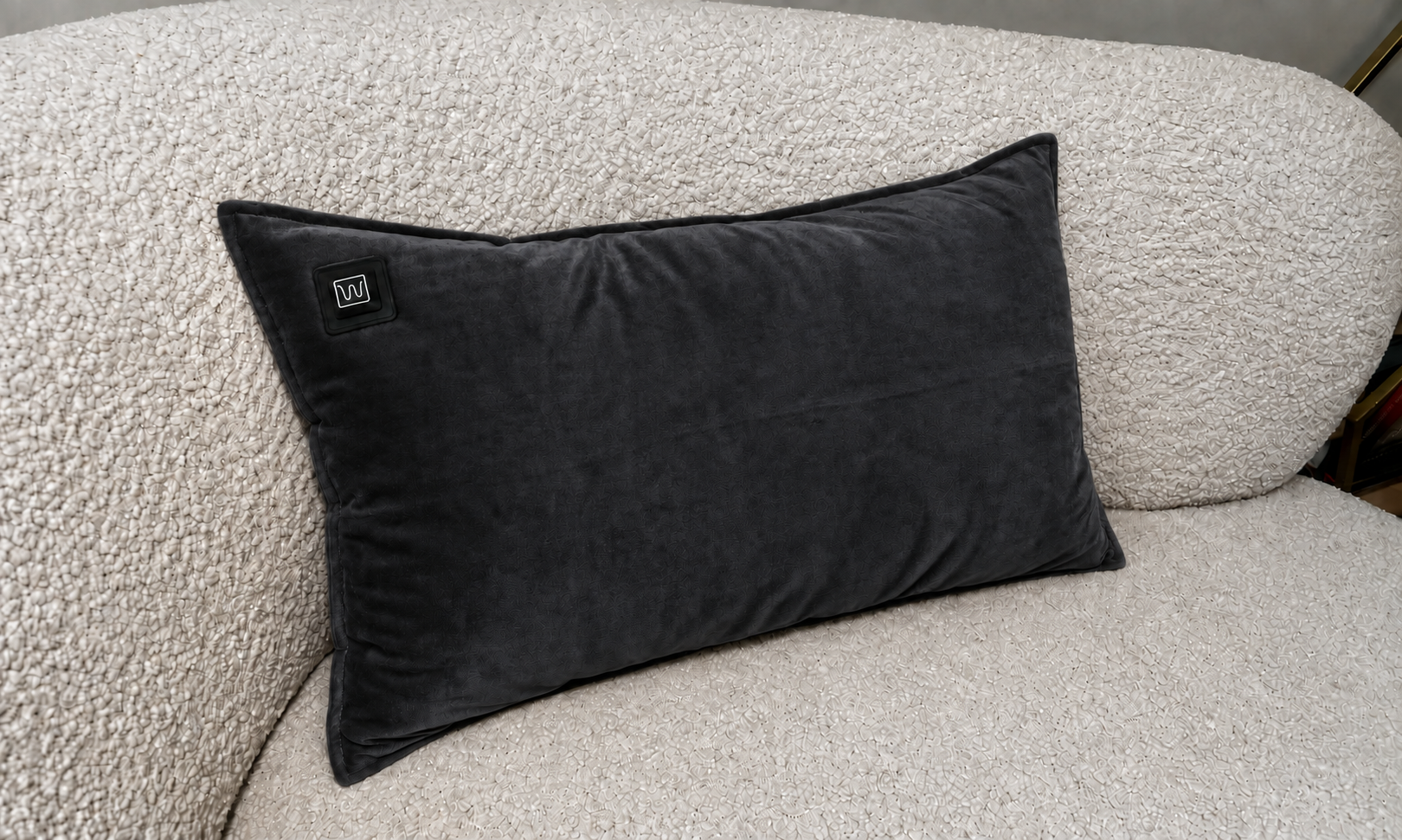 Zwart Warmpi fluweel warmtekussen 50x30cm met zachte velvet stof en infraroodwarmte – Toon productfoto 3